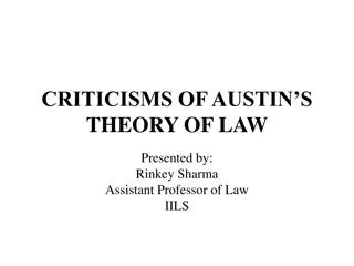 Criticisms of Austin's Theory of Law