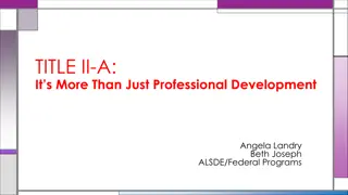 Understanding Title II-A in Education: Beyond Professional Development