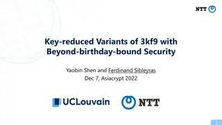 Lightweight Cryptography: Key-Reduced Variants and Beyond-Birthday-Bound Security