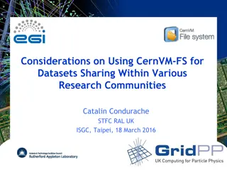 Considerations on Using CernVM-FS for Datasets Sharing