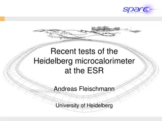 Recent Tests of Heidelberg Microcalorimeter and New National Detector Laboratory Initiatives