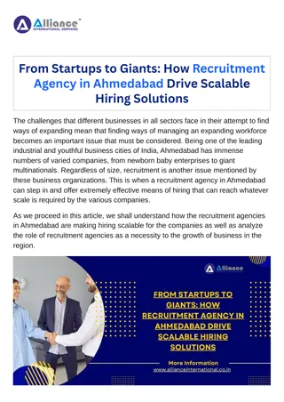 From Startups to Giants How Recruitment Agency in Ahmedabad Drive Scalable Hiring Solutions