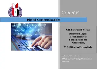 Digital Communications Techniques in CTE Department - 3rd Stage