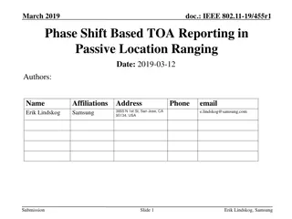 Passive Location Ranging Using Phase Shift Based TOA Reporting