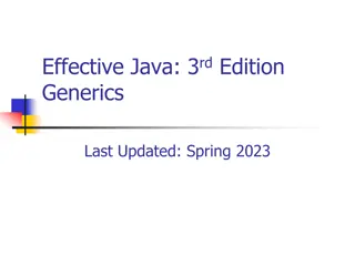 Mastering Generics in Effective Java: A Practical Guide for Java Programmers