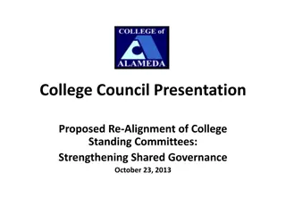 Proposed Re-Alignment of College Standing Committees for Enhanced Shared Governance