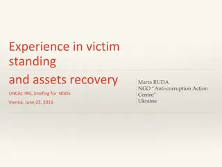 Enhancing Victim Standing and Assets Recovery: Marta RUDA's Experience