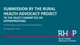 Challenges and Opportunities in Rural Health Advocacy