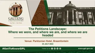 Addressing the Petitions Landscape: Challenges and Strategies for Progress