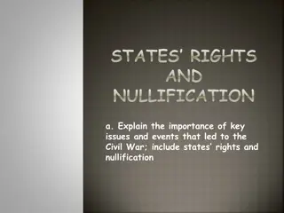 Understanding States' Rights and Nullification: Key Factors Leading to the Civil War