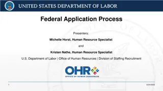 United States Department of Labor Federal Application Process Overview