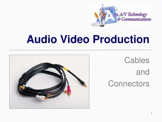 Audio and Video Production Cables and Connectors