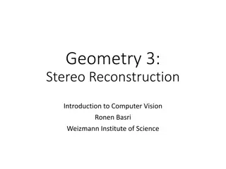 Introduction to Stereo Reconstruction in Computer Vision