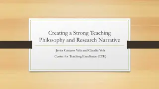 Crafting a Strong Teaching Philosophy & Research Narrative Workshop