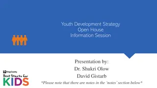 Youth Development Strategy Open House Information Session Presentation