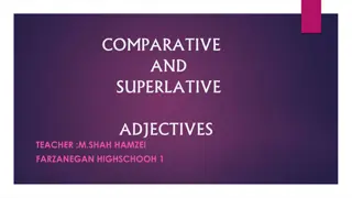 Comparative and Superlative Adjectives: M. Shah Hamzei Farzanegan High School