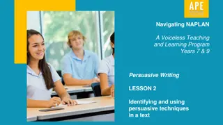 Mastering Persuasive Writing Techniques for NAPLAN Success