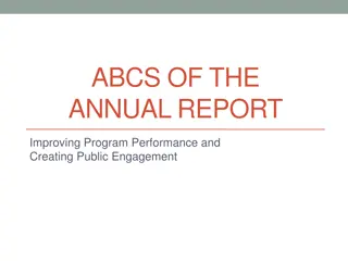 Enhancing Program Performance Through Annual Reporting