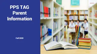 Talented and Gifted (TAG) Education in PPS - Fall 2020