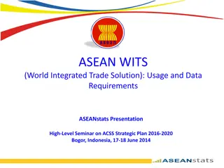 ASEAN WITS: Integrated Trade Solution and Data Requirements