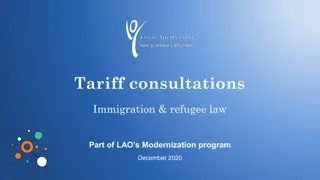 Legal Aid Ontario's Tariff Consultations and Modernization Program