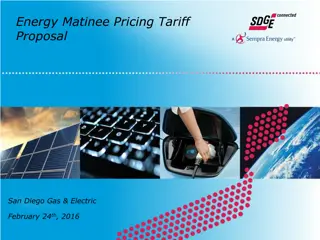 Energy Matinee Pricing Tariff Proposal Overview