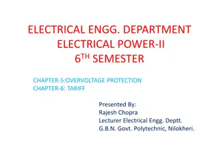 Electrical Engineering: Overvoltage Protection and Tariff Concepts