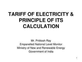 Tariff of Electricity and Principles of Calculation