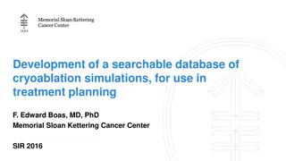 Cryoablation Simulation Database Development for Treatment Planning