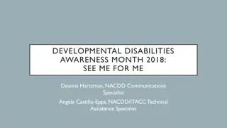 Developmental Disabilities Awareness Month 2018: See Me for Me Campaign Details