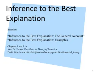 Inference to the Best Explanation - Examples in Scientific Theories