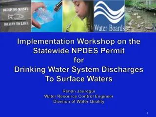 Statewide NPDES Permit for Drinking Water Systems Workshop