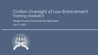 Civilian Oversight of Law Enforcement Training in Arlington County