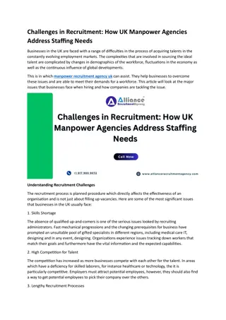 Challenges in Recruitment How UK Manpower Agencies Address Staffing Needs