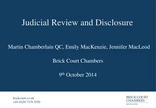 Judicial Review and Disclosure in Legal Proceedings