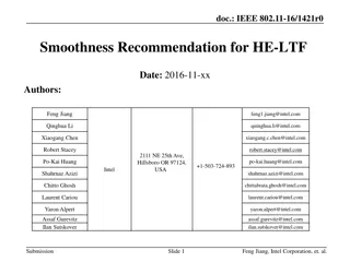 IEEE 802.11-16/1421r0 Smoothness Recommendation for HE-LTF