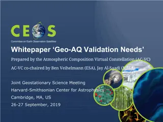 Geo-AQ Validation Needs Whitepaper: Enhancing Space-based Observation Capabilities for Earth's Atmosphere