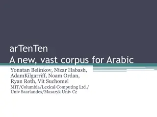 Introduction to arTenTen: A New Vast Corpus for Arabic Linguistic Processing