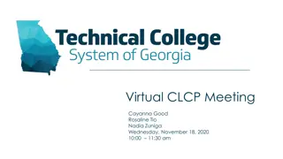 Virtual CLCP Meeting - Outreach Strategies and Program Review