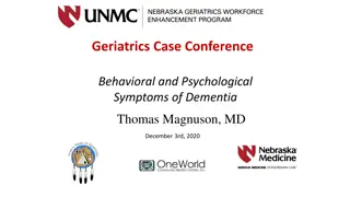 Behavioral Symptoms of Dementia in Geriatric Patients