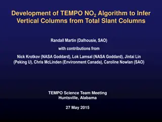 Developments in Vertical Columns Inference for TEMPO NO2 Algorithm