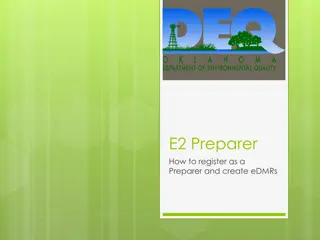 How to Register as an E2 Preparer and Create eDMRs