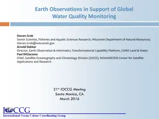 Earth Observations for Global Water Quality Monitoring