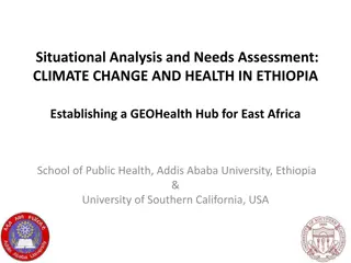 Climate Change and Health Impacts in Ethiopia: Assessing Needs for a GeoHealth Hub