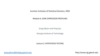 Basics of Hypothesis Testing in Gene Expression Profiling