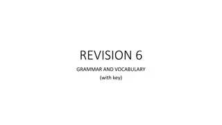 Grammar and Vocabulary Review with Exercises for Units 11 and 12