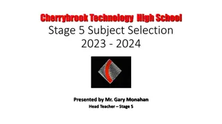 Cherrybrook Technology High School Stage 5 Subject Selection 2023-2024