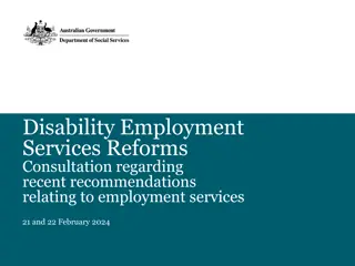 Disability Employment Services Reforms Consultation - February 2024