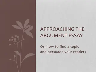 Mastering the Art of Persuasive Argument Essays