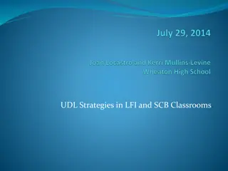 Workshop on UDL Strategies for LFI and SCB Classrooms